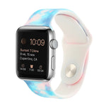 สายรัดนาฬิกาแบบซิลิโคนลายพิมพ์สำหรับ Apple Watch Series, 7 41mm / 6 & SE & 5 & 4 40mm / 3 & 2 & 1 38mm, 7 45mm / 6 & SE & 5 & 4 44mm / 3 & 2 & 1 42mm