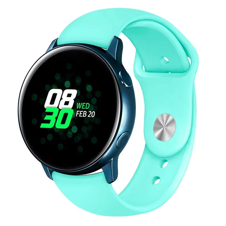 สายรัดนาฬิกาซิลิโคนสีพื้นสำหรับ Galaxy Watch Active 2 ขนาด L, S