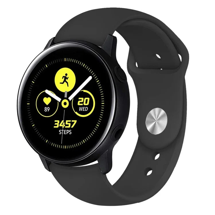 สายรัดนาฬิกาซิลิโคนสีพื้นสำหรับ Galaxy Watch Active 2 ขนาด L, S