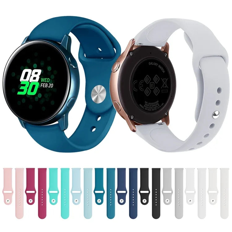 สายรัดนาฬิกาซิลิโคนสีพื้นสำหรับ Galaxy Watch Active 2 ขนาด L, S