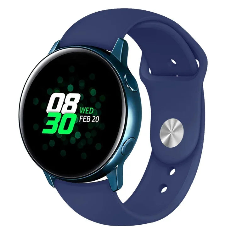 สายรัดนาฬิกาซิลิโคนสีพื้นสำหรับ Galaxy Watch Active 2 ขนาด L, S