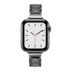 สายรัดนาฬิกาอะลูมิเนียมอัลลอยด์ประดับเพชรสามเม็ด 14mm สำหรับ Apple Watch Series, 7 41mm / 6 & SE & 5 & 4 40mm / 3 & 2 & 1 38mm, 7 45mm / 6 & SE & 5 & 4 44mm / 3 & 2 & 1 42mm
