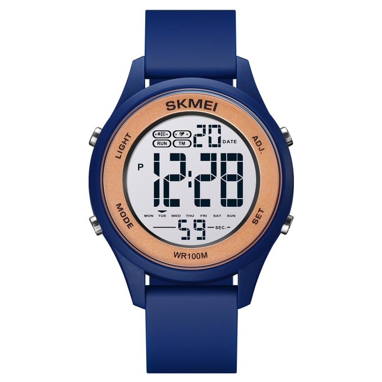 SKMEI 1758 นาฬิกาอิเล็กทรอนิกส์สายซิลิโคนเรืองแสง หน้าจอดิจิทัล LED อเนกประสงค์