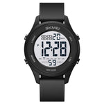 SKMEI 1758 นาฬิกาอิเล็กทรอนิกส์สายซิลิโคนเรืองแสง หน้าจอดิจิทัล LED อเนกประสงค์