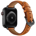 สายรัดนาฬิกาหนังสไตล์ธุรกิจสำหรับ Apple Watch Series, 7 41mm / 6 & SE & 5 & 4 40mm / 3 & 2 & 1 38mm, 7 45mm / 6 & SE & 5 & 4 44mm / 3 & 2 & 1 42mm