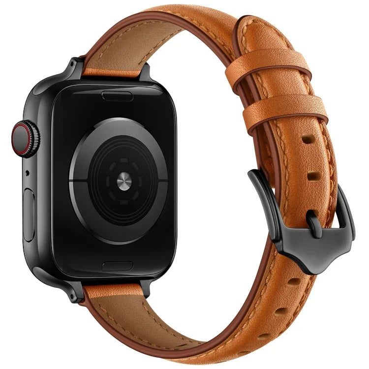 สายรัดนาฬิกาหนังสไตล์ธุรกิจสำหรับ Apple Watch Series, 7 41mm / 6 & SE & 5 & 4 40mm / 3 & 2 & 1 38mm, 7 45mm / 6 & SE & 5 & 4 44mm / 3 & 2 & 1 42mm