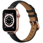 สายรัดนาฬิกาหนังสไตล์ธุรกิจสำหรับ Apple Watch Series, 7 41mm / 6 & SE & 5 & 4 40mm / 3 & 2 & 1 38mm, 7 45mm / 6 & SE & 5 & 4 44mm / 3 & 2 & 1 42mm