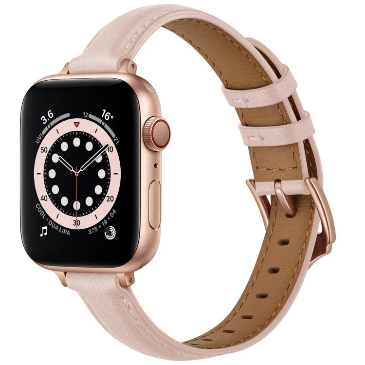 สายรัดนาฬิกาหนังสไตล์ธุรกิจสำหรับ Apple Watch Series, 7 41mm / 6 & SE & 5 & 4 40mm / 3 & 2 & 1 38mm, 7 45mm / 6 & SE & 5 & 4 44mm / 3 & 2 & 1 42mm
