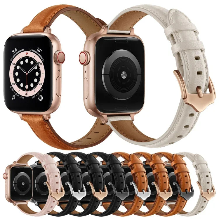 สายรัดนาฬิกาหนังสไตล์ธุรกิจสำหรับ Apple Watch Series, 7 41mm / 6 & SE & 5 & 4 40mm / 3 & 2 & 1 38mm, 7 45mm / 6 & SE & 5 & 4 44mm / 3 & 2 & 1 42mm