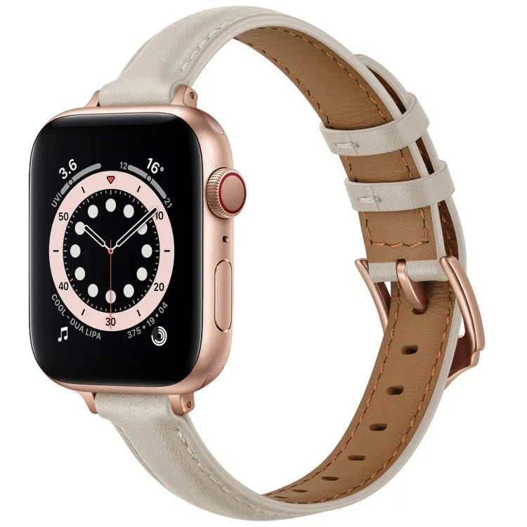 สายรัดนาฬิกาหนังสไตล์ธุรกิจสำหรับ Apple Watch Series, 7 41mm / 6 & SE & 5 & 4 40mm / 3 & 2 & 1 38mm, 7 45mm / 6 & SE & 5 & 4 44mm / 3 & 2 & 1 42mm