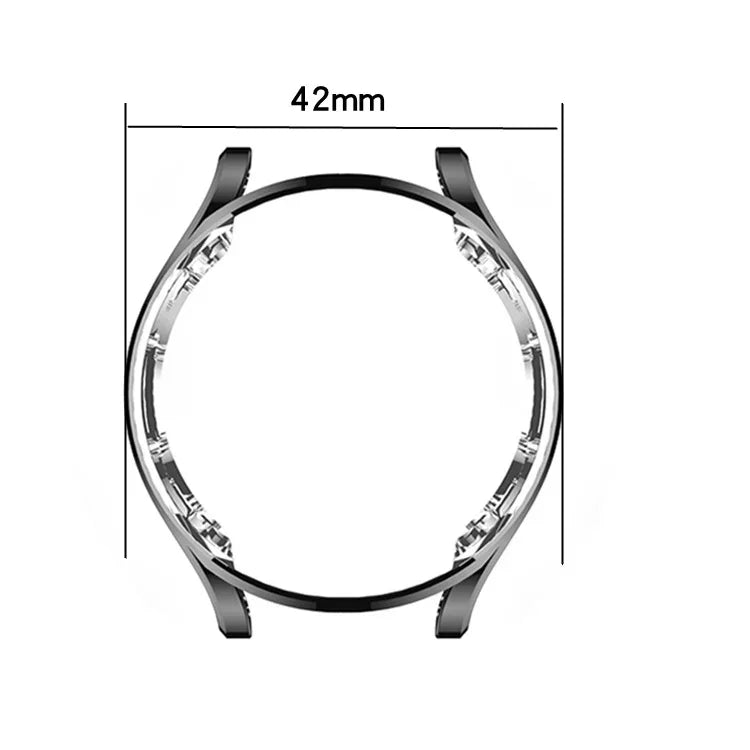 เคส TPU ป้องกันแบบกลวงครึ่งชิ้นชุบอิเล็กโทรพลาติง สำหรับ Samsung Galaxy Watch4 Classic 42 มม. สำหรับ Samsung Galaxy Watch4 Classic 46 มม.