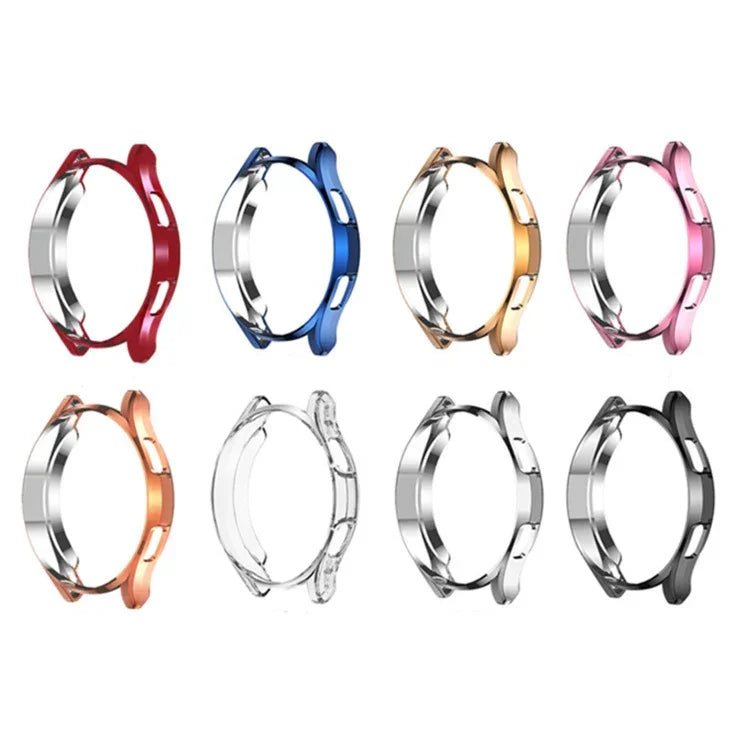 เคส TPU ป้องกันแบบกลวงครึ่งชิ้นชุบอิเล็กโทรพลาติง สำหรับ Samsung Galaxy Watch4 Classic 42 มม. สำหรับ Samsung Galaxy Watch4 Classic 46 มม.