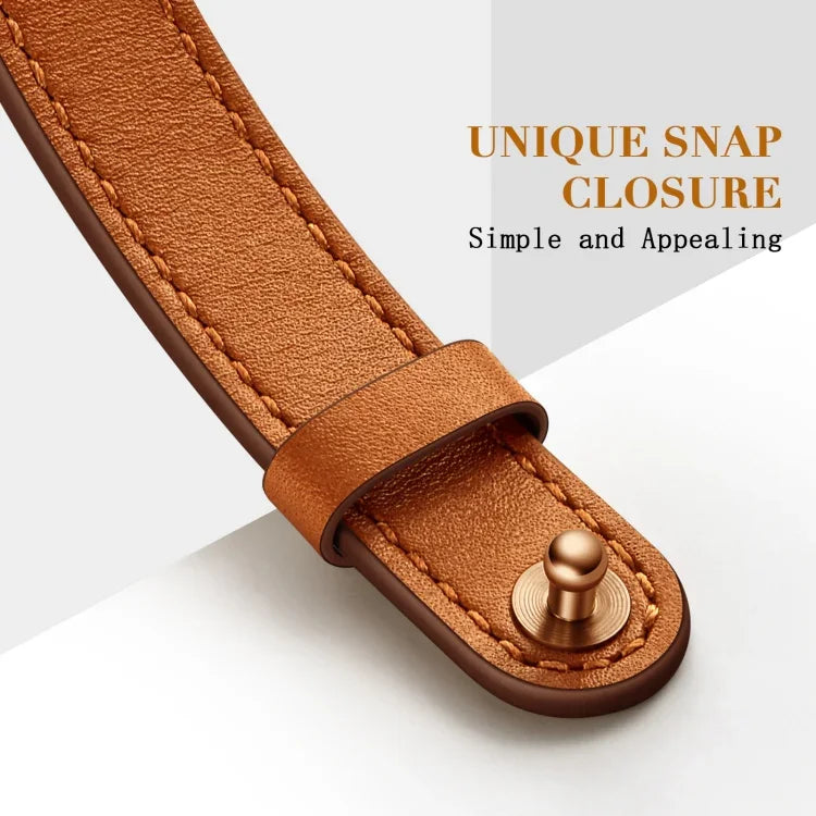 สายหนังสไตล์คู่ขนาด 14mm สำหรับเปลี่ยนสาย Apple Watch Series, 7 41mm / 6 & SE & 5 & 4 40mm / 3 & 2 & 1 38mm, 7 45mm / 6 & SE & 5 & 4 44mm / 3 & 2 & 1 42mm
