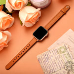 สายหนังสไตล์คู่ขนาด 14mm สำหรับเปลี่ยนสาย Apple Watch Series, 7 41mm / 6 & SE & 5 & 4 40mm / 3 & 2 & 1 38mm, 7 45mm / 6 & SE & 5 & 4 44mm / 3 & 2 & 1 42mm