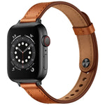 สายหนังสไตล์คู่ขนาด 14mm สำหรับเปลี่ยนสาย Apple Watch Series, 7 41mm / 6 & SE & 5 & 4 40mm / 3 & 2 & 1 38mm, 7 45mm / 6 & SE & 5 & 4 44mm / 3 & 2 & 1 42mm