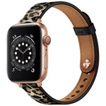 สายหนังสไตล์คู่ขนาด 14mm สำหรับเปลี่ยนสาย Apple Watch Series, 7 41mm / 6 & SE & 5 & 4 40mm / 3 & 2 & 1 38mm, 7 45mm / 6 & SE & 5 & 4 44mm / 3 & 2 & 1 42mm