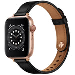 สายหนังสไตล์คู่ขนาด 14mm สำหรับเปลี่ยนสาย Apple Watch Series, 7 41mm / 6 & SE & 5 & 4 40mm / 3 & 2 & 1 38mm, 7 45mm / 6 & SE & 5 & 4 44mm / 3 & 2 & 1 42mm