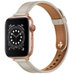 สายหนังสไตล์คู่ขนาด 14mm สำหรับเปลี่ยนสาย Apple Watch Series, 7 41mm / 6 & SE & 5 & 4 40mm / 3 & 2 & 1 38mm, 7 45mm / 6 & SE & 5 & 4 44mm / 3 & 2 & 1 42mm