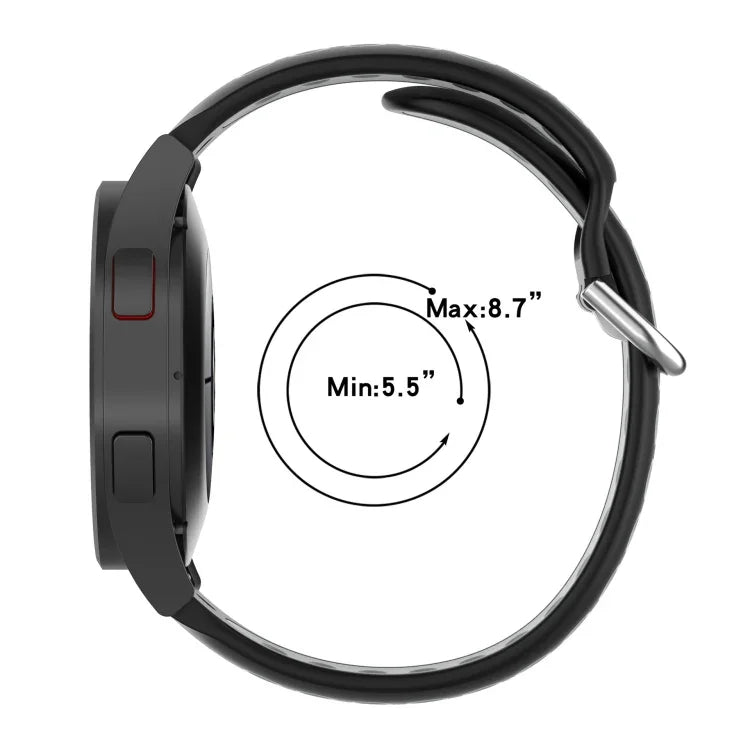 สายรัดนาฬิกาซิลิโคนสองสีสำหรับเปลี่ยน สำหรับ Samsung Galaxy Watch4 40 มม. สำหรับ Samsung Galaxy Watch4 44 มม. สำหรับ Samsung Galaxy Watch4 Classic 42 มม.