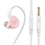 QKZ AK6-X หูฟังสปอร์ตแบบมีสาย 3.5mm ซับวูฟเฟอร์พร้อมไมโครโฟน ความยาวสายประมาณ 1.2m 1 ชิ้น