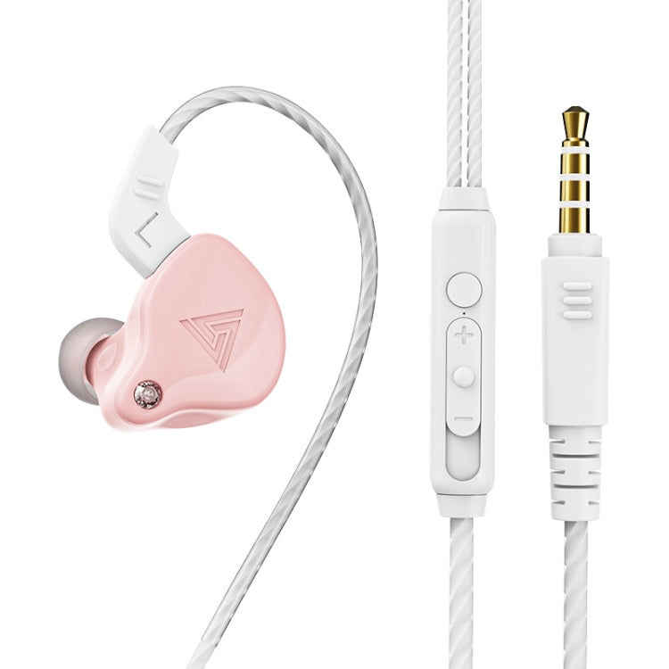 QKZ AK6-X หูฟังสปอร์ตแบบมีสาย 3.5mm ซับวูฟเฟอร์พร้อมไมโครโฟน ความยาวสายประมาณ 1.2m 1 ชิ้น