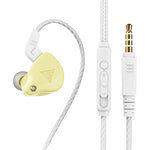 QKZ AK6-X หูฟังสปอร์ตแบบมีสาย 3.5mm ซับวูฟเฟอร์พร้อมไมโครโฟน ความยาวสายประมาณ 1.2m 1 ชิ้น