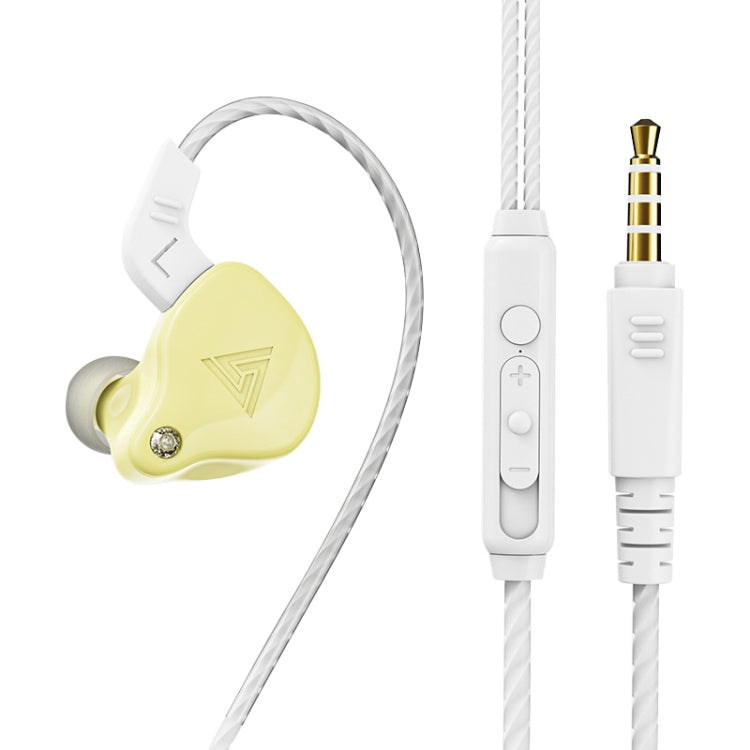 QKZ AK6-X หูฟังสปอร์ตแบบมีสาย 3.5mm ซับวูฟเฟอร์พร้อมไมโครโฟน ความยาวสายประมาณ 1.2m 1 ชิ้น