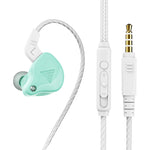 QKZ AK6-X หูฟังสปอร์ตแบบมีสาย 3.5mm ซับวูฟเฟอร์พร้อมไมโครโฟน ความยาวสายประมาณ 1.2m 1 ชิ้น