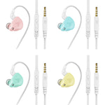 QKZ AK6-X หูฟังสปอร์ตแบบมีสาย 3.5mm ซับวูฟเฟอร์พร้อมไมโครโฟน ความยาวสายประมาณ 1.2m 1 ชิ้น