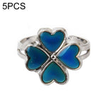 แหวนเปิดปรับขนาดเปลี่ยนสีตามอุณหภูมิ 5 ชิ้น, อัญมณีรูปหัวใจ, หมวกฟางกันแดด, ปลาดาวใหญ่, อัญมณีรูปหัวใจใหญ่, โลมาถือบอล, กีตาร์, อัญมณีดอกบ๊วย, โคลเวอร์, โคลเวอร์สี่แฉก, อัญมณีดอกไม้สี่กลีบ, อัญมณีรูปดวงอาทิตย์, ไดโนเสาร์ตัวเล็ก, Faw...