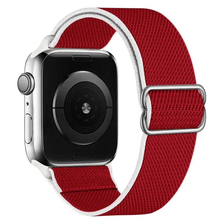 สายไนลอนยืดหยุ่นสูงสำหรับเปลี่ยนสาย Apple Watch Series, 7 41mm / 6 & SE & 5 & 4 40mm / 3 & 2 & 1 38mm, 7 45mm / 6 & SE & 5 & 4 44mm / 3 & 2 & 1 42mm