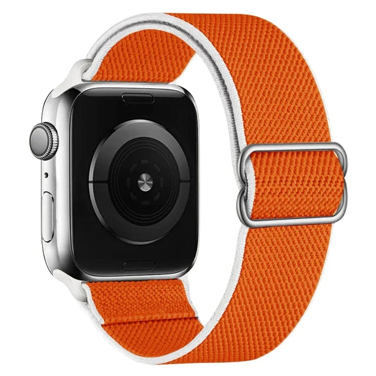 สายไนลอนยืดหยุ่นสูงสำหรับเปลี่ยนสาย Apple Watch Series, 7 41mm / 6 & SE & 5 & 4 40mm / 3 & 2 & 1 38mm, 7 45mm / 6 & SE & 5 & 4 44mm / 3 & 2 & 1 42mm