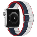 สายไนลอนยืดหยุ่นสูงสำหรับเปลี่ยนสาย Apple Watch Series, 7 41mm / 6 & SE & 5 & 4 40mm / 3 & 2 & 1 38mm, 7 45mm / 6 & SE & 5 & 4 44mm / 3 & 2 & 1 42mm