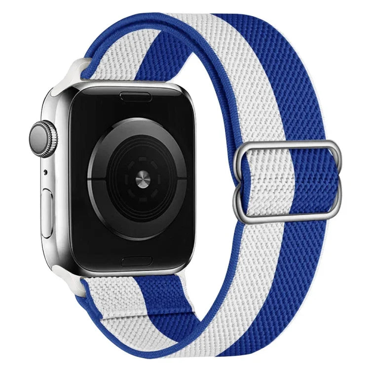 สายไนลอนยืดหยุ่นสูงสำหรับเปลี่ยนสาย Apple Watch Series, 7 41mm / 6 & SE & 5 & 4 40mm / 3 & 2 & 1 38mm, 7 45mm / 6 & SE & 5 & 4 44mm / 3 & 2 & 1 42mm