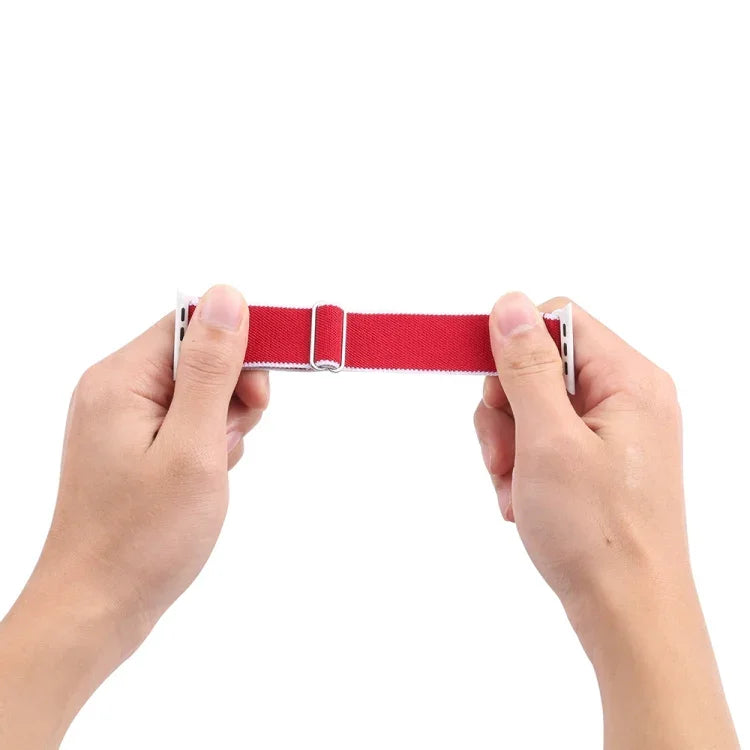 สายไนลอนยืดหยุ่นสูงสำหรับเปลี่ยนสาย Apple Watch Series, 7 41mm / 6 & SE & 5 & 4 40mm / 3 & 2 & 1 38mm, 7 45mm / 6 & SE & 5 & 4 44mm / 3 & 2 & 1 42mm