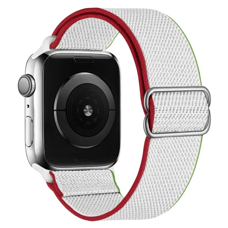 สายไนลอนยืดหยุ่นสูงสำหรับเปลี่ยนสาย Apple Watch Series, 7 41mm / 6 & SE & 5 & 4 40mm / 3 & 2 & 1 38mm, 7 45mm / 6 & SE & 5 & 4 44mm / 3 & 2 & 1 42mm