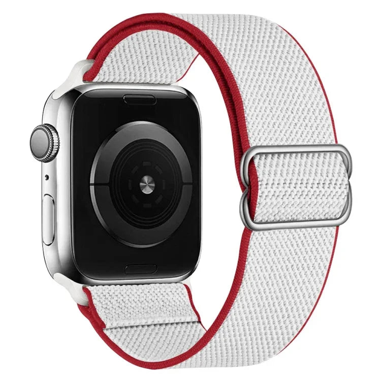 สายไนลอนยืดหยุ่นสูงสำหรับเปลี่ยนสาย Apple Watch Series, 7 41mm / 6 & SE & 5 & 4 40mm / 3 & 2 & 1 38mm, 7 45mm / 6 & SE & 5 & 4 44mm / 3 & 2 & 1 42mm