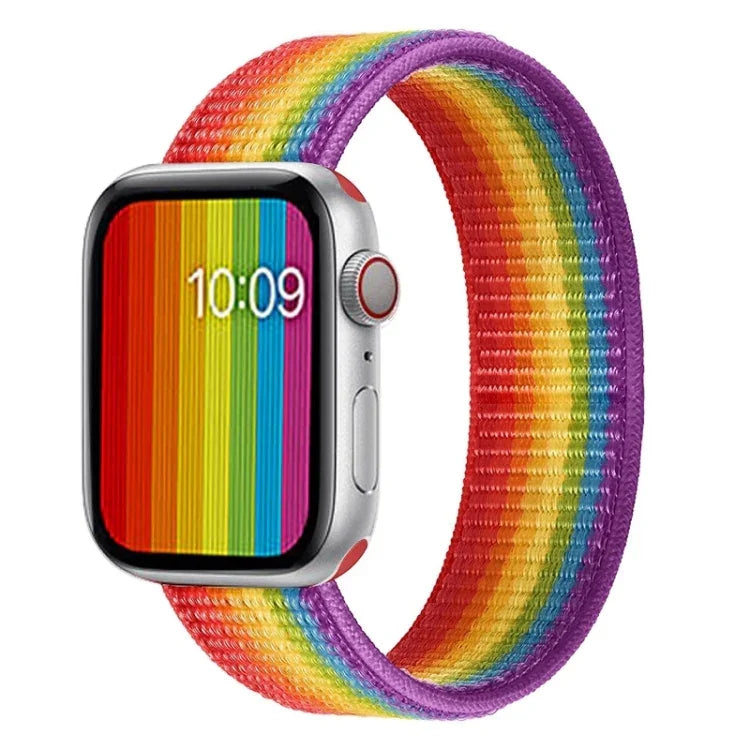 สายไนลอนแบบรอบเดียวสำหรับเปลี่ยนสาย ขนาด S 135mm สำหรับ Apple Watch Series 6 & SE & 5 & 4 40mm / 3 & 2 & 1 38mm, S 135mm 40mm / 38mm