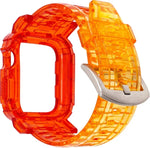สายเคส TPU แบบไล่ระดับสีสำหรับ Apple Watch Series 9 / 8 / 7 45mm / 6 / 5 / 4 / Watch SE 44mm / Watch 42mm, สำหรับ Apple Watch Series 9 / 8 / 7 45mm / 6 / 5 / 4 / Watch SE 44mm / Watch 42mm