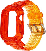 สายเคส TPU แบบไล่ระดับสีสำหรับ Apple Watch Series 9 / 8 / 7 45mm / 6 / 5 / 4 / Watch SE 44mm / Watch 42mm, สำหรับ Apple Watch Series 9 / 8 / 7 45mm / 6 / 5 / 4 / Watch SE 44mm / Watch 42mm