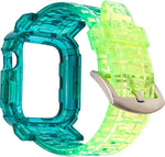 สายเคส TPU แบบไล่ระดับสีสำหรับ Apple Watch Series 9 / 8 / 7 45mm / 6 / 5 / 4 / Watch SE 44mm / Watch 42mm, สำหรับ Apple Watch Series 9 / 8 / 7 45mm / 6 / 5 / 4 / Watch SE 44mm / Watch 42mm