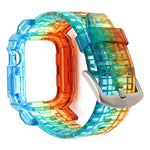 สายเคส TPU แบบไล่ระดับสีสำหรับ Apple Watch Series 9 / 8 / 7 45mm / 6 / 5 / 4 / Watch SE 44mm / Watch 42mm, สำหรับ Apple Watch Series 9 / 8 / 7 45mm / 6 / 5 / 4 / Watch SE 44mm / Watch 42mm