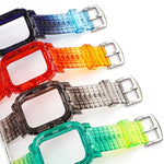 สายเคส TPU แบบไล่ระดับสีสำหรับ Apple Watch Series 9 / 8 / 7 45mm / 6 / 5 / 4 / Watch SE 44mm / Watch 42mm, สำหรับ Apple Watch Series 9 / 8 / 7 45mm / 6 / 5 / 4 / Watch SE 44mm / Watch 42mm