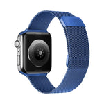 สายรัดนาฬิกาแบบยืดหยุ่นแม่เหล็กมิลานแบบสองส่วนสำหรับ Apple Watch Series, 7 45mm / 6 & SE & 5 & 4 44mm / 3 & 2 & 1 42mm, 7 41mm / 6 & SE & 5 & 4 40mm / 3 & 2 & 1 38mm