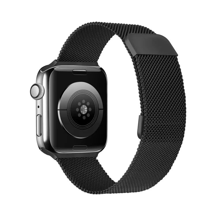 สายรัดนาฬิกาแบบยืดหยุ่นแม่เหล็กมิลานแบบสองส่วนสำหรับ Apple Watch Series, 7 45mm / 6 & SE & 5 & 4 44mm / 3 & 2 & 1 42mm, 7 41mm / 6 & SE & 5 & 4 40mm / 3 & 2 & 1 38mm