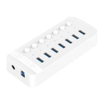 ORICO CT2U3-7AB-WH ฮับ USB หลายพอร์ต 7 ใน 1 ลายพลาสติกพร้อมสวิตช์แยกแต่ละพอร์ต,, CT2U3-7AB-BK ปลั๊ก UK, CT2U3-7AB-WH ปลั๊ก UK, CT2U3-7AB-BK ปลั๊ก EU, CT2U3-7AB-WH ปลั๊ก EU, CT2U3-7AB-BK ปลั๊ก AU, CT2U3-7AB-WH ปลั๊ก AU