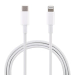 สายชาร์จเร็ว 12W 5V/2A USB-C / Type-C เป็น 8 Pin PD ความยาวสาย: 1 เมตร, 12W 5V/2A
