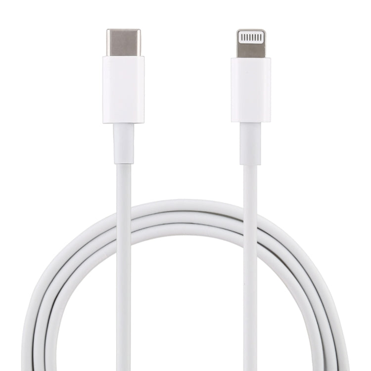 สายชาร์จเร็ว 12W 5V/2A USB-C / Type-C เป็น 8 Pin PD ความยาวสาย: 1 เมตร, 12W 5V/2A