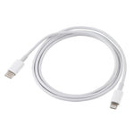 สายชาร์จเร็ว 12W 5V/2A USB-C / Type-C เป็น 8 Pin PD ความยาวสาย: 1 เมตร, 12W 5V/2A