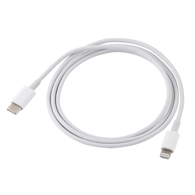สายชาร์จเร็ว 12W 5V/2A USB-C / Type-C เป็น 8 Pin PD ความยาวสาย: 1 เมตร, 12W 5V/2A